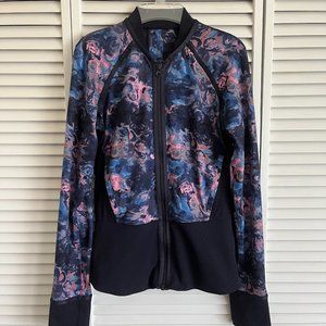 Lululemon If You’re Lucky Jacket purple, navy & pink floral size 6 rare